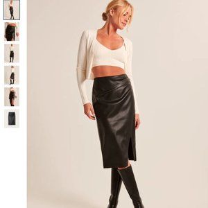 NWT Abercrombie, Vegan Leather Skirt